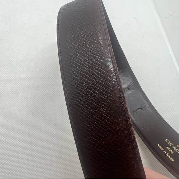 Authentic Men’s Louis Vuitton Taiga Ceinture Leather Belt 110cm fits 34-38 - Picture 8 of 11